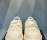 Женские текстильные кроссовки Chanel 2024 белые с бежевым
