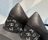Женские кожаные туфли Chanel 2024 черные на каблуке в стразах