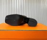 Женские кожаные мюли Hermes Helia 2024 черные на каблуке