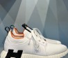 Мужские комбинированные кроссовки Hermes 2024 белые