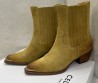 Женские замшевые казаки Celine 2024 горчичные