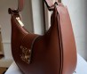 Женская кожаная сумка Celine 2024 коричневая с логотипом