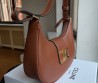 Женская кожаная сумка Celine 2024 коричневая с логотипом