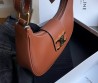 Женская кожаная сумка Celine 2024 коричневая с логотипом