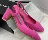 Текстильные босоножки Chanel 2024 розовые