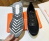 Мужские комбинированные кроссовки Santoni 2024 черные