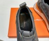 Мужские комбинированные кроссовки Santoni 2024 серые