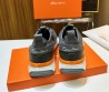 Мужские комбинированные кроссовки Santoni 2024 серые