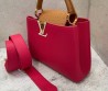 Женская кожаная сумка Louis Vuitton с отделкой из кожи страуса розовая 27 см