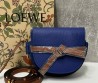 Женская кожаная сумка Loewe 2024 синяя 18х16х10