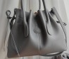 Женская кожаная сумка Tod's 2024 серая со съемной косметичкой 34х28