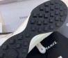 Женские кожаные кроссовки Chanel 2024 белые с прострочкой