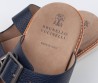 Мужские кожаные шлепки Brunello Cucinelli 2024 черные
