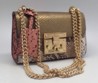 Женская кожаная сумка Gucci золотая