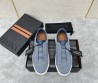 Мужские текстильные кеды Ermenegildo Zegna 2024 голубые
