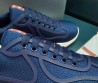 Мужские текстильные кроссовки Prada 2024 синие