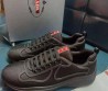 Мужские текстильные кроссовки Prada 2024 черные
