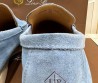 Мужские замшевые лоферы Loro Piana 2024 голубые