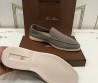 Мужские замшевые лоферы коричневые Loro Piana 2024