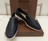 Мужские кожаные лоферы черные Loro Piana 2024