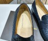 Мужские кожаные лоферы Bottega Veneta 2024 под плетение синие