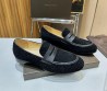 Мужские замшевые лоферы Bottega Veneta 2024 под плетение черные с кожаными элементами