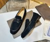 Мужские замшевые лоферы Bottega Veneta 2024 под плетение черные с кожаными элементами
