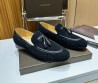 Мужские замшевые лоферы Bottega Veneta 2024 под плетение черные с кисточками