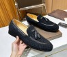 Мужские замшевые лоферы Bottega Veneta 2024 под плетение черные с кисточками
