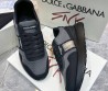 Мужские комбинированные кроссовки Dolce & Gabbana 2024 серые с черным