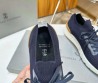 Мужские текстильные кроссовки Brunello Cucinelli 2024 темно-синие