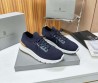 Мужские текстильные кроссовки Brunello Cucinelli 2024 темно-синие