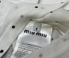 Женская футболка Miu Miu 2024 белая в черный горошек