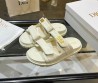 Женские кожаные шлепки Christian Dior 2024 Dioract молочные