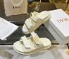 Женские кожаные шлепки Christian Dior 2024 Dioract молочные