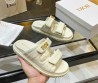 Женские кожаные шлепки Christian Dior 2024 Dioract молочные