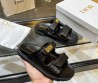 Женские кожаные шлепки Christian Dior 2024 Dioract черные