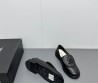 Женские кожаные лоферы Chanel 2024 с отворотом черные
