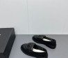 Женские кожаные лоферы Chanel 2024 с отворотом черные