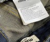 Женские джинсы Miu Miu 2024 темно-синие прямые