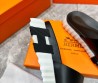 Мужские кожаные шлепки Hermes 2024 черные