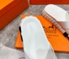 Мужские кожаные шлепки Hermes 2024 белые