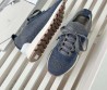 Женские текстильные кроссовки Brunello Cucinelli 2024 синие