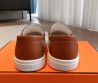 Женские текстильные лоферы Hermes 2024 джинсовые с кожаными элементами