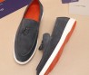 Мужские замшевые лоферы Santoni 2024 с кисточками серые