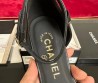 Женские кожаные туфли Chanel 2024 черные с цветком