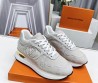 Женские текстильные кроссовки Louis Vuitton 2024 Neo Run серые с монограммой