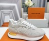 Женские текстильные кроссовки Louis Vuitton 2024 Neo Run серые с монограммой