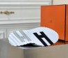 Мужские комбинированные кроссовки Hermes 2024 серые с серой буквой на подошве