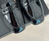 Женские кожаные лоферы Chanel 2024 черные лаковые